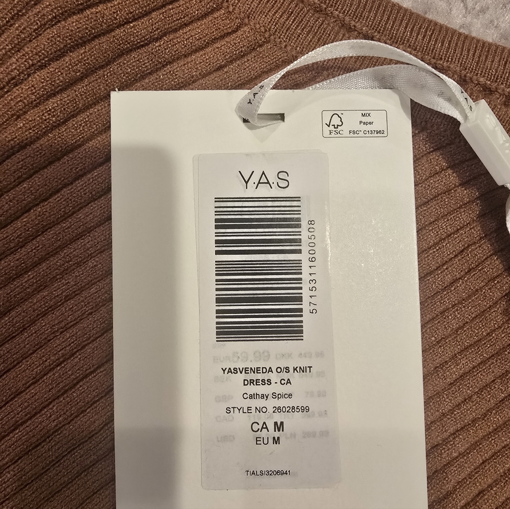 Y.A.S. Ribbed Knit One Shoulder Midi Dress - Picture 5 of 8